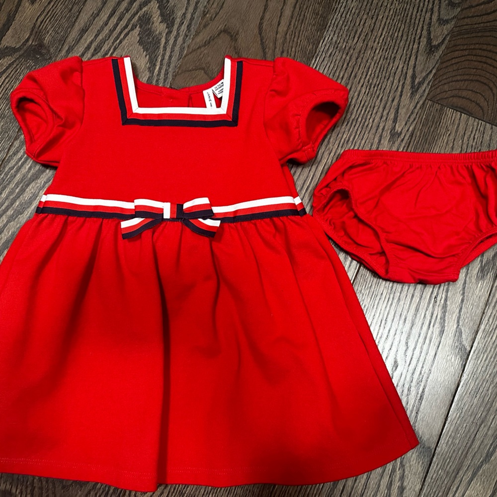 Janie and Jack 12-18m Infant Red Dress